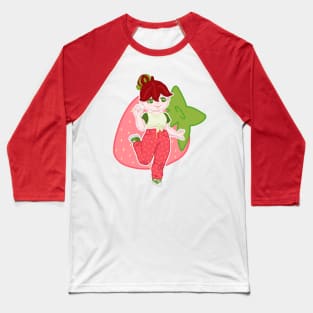 Stacy Strawberry - Fruity Friends Baseball T-Shirt